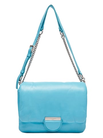 LIEBESKIND BERLIN Leren schoudertas lichtblauw - (B)27 x (H)17 x (D)10 cm