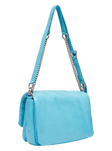 LIEBESKIND BERLIN Leren schoudertas lichtblauw - (B)27 x (H)17 x (D)10 cm