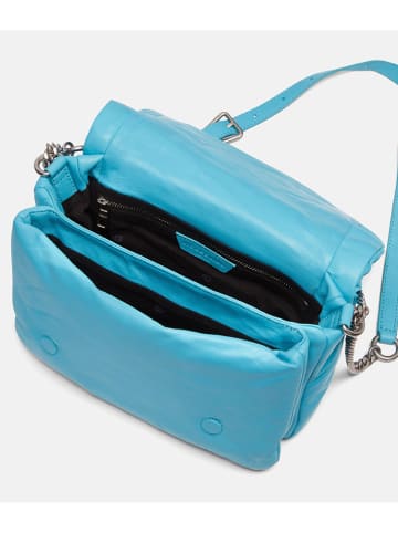 LIEBESKIND BERLIN Leren schoudertas lichtblauw - (B)27 x (H)17 x (D)10 cm