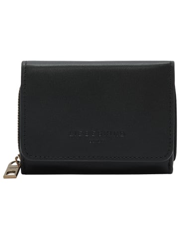 LIEBESKIND BERLIN Leder-Geldbörse "Pablita" in Schwarz - (B)11 x (H)8,5 x (T)2,5 cm