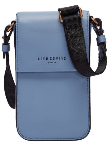 LIEBESKIND BERLIN Skórzana torebka w kolorze błękitnym na telefon - 10,5 x 18 x 2,5 cm
