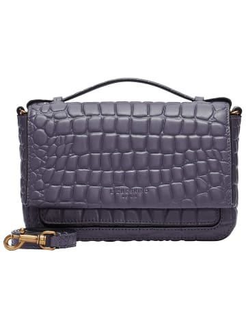 LIEBESKIND BERLIN Leder-Umhängetasche in Lila - (B)22 x (H)14 x (T)7,4 cm