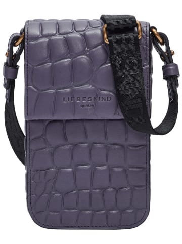 LIEBESKIND BERLIN Leder-Handytasche in Lila - (B)10,5 x (H)18 x (T)2,5 cm