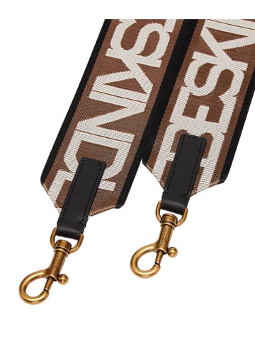 LIEBESKIND BERLIN Umhängeriemen in Braun/ Weiß - (L)110 cm