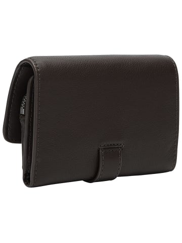LIEBESKIND BERLIN Leren portemonnee "Kate" donkerbruin - (B)13 x (H)10 x (D)2 cm