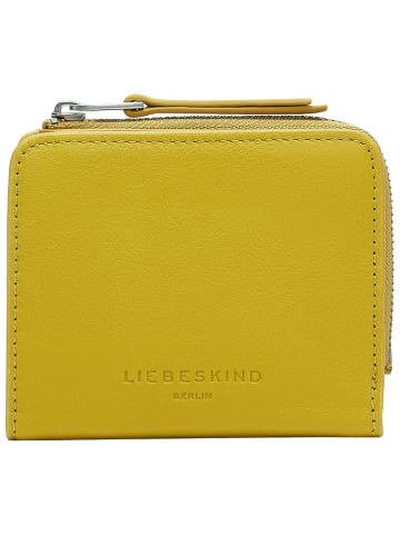 LIEBESKIND BERLIN Leder-Geldbörse "Toni" in Gelb - (B)11 x (H)9,5 x (T)2 cm