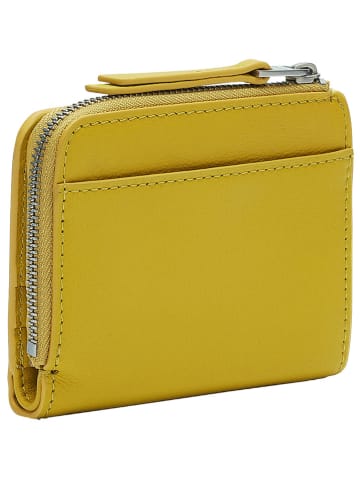 LIEBESKIND BERLIN Leder-Geldbörse "Toni" in Gelb - (B)11 x (H)9,5 x (T)2 cm