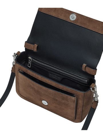 LIEBESKIND BERLIN Leder-Umhängetasche in Braun - (B)22 x (H)14 x (T)7,5 cm