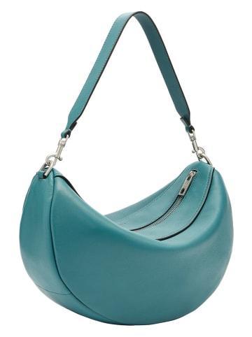 LIEBESKIND BERLIN Leren schoudertas turquoise - (B)37,5 x (H)24,5 x (D)13 cm