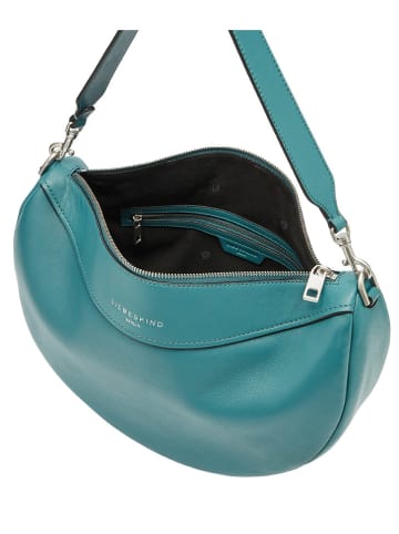 LIEBESKIND BERLIN Leren schoudertas turquoise - (B)37,5 x (H)24,5 x (D)13 cm