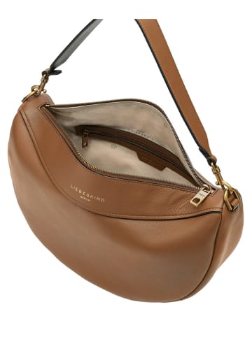 LIEBESKIND BERLIN Leder-Schultertasche in Hellbraun - (B)37,5 x (H)24,5 x (T)13 cm
