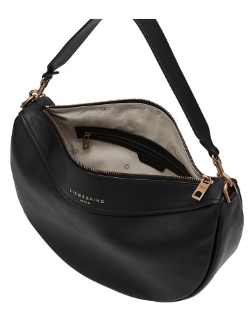 LIEBESKIND BERLIN Leren schoudertas zwart - (B)37,5 x (H)24,5 x (D)13 cm