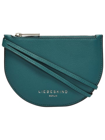 LIEBESKIND BERLIN Leren schoudertas petrol - (B)14 x (H)10 x (D)1 cm