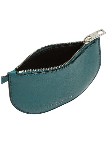LIEBESKIND BERLIN Leder-Umhängetasche in Petrol - (B)14 x (H)10 x (T)1 cm