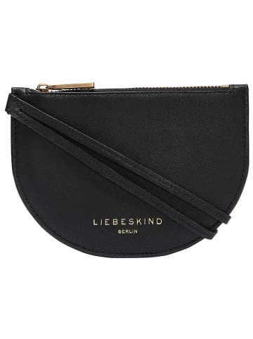 LIEBESKIND BERLIN Leder-Umhängetasche in Schwarz - (B)14 x (H)10 x (T)1 cm