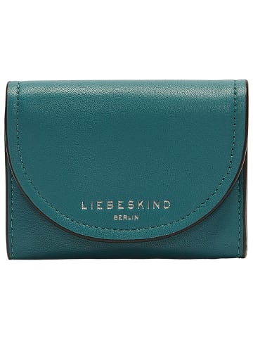 LIEBESKIND BERLIN Leder-Geldbörse "Louisa" in Petrol - (B)11 x (H)8 x (T)2,5 cm