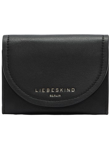 LIEBESKIND BERLIN Leder-Geldbörse "Louisa" in Schwarz - (B)11 x (H)8 x (T)2,5 cm