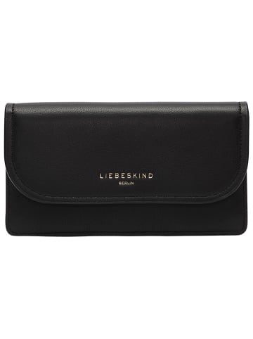 LIEBESKIND BERLIN Leder-Geldbörse "Slam" in Schwarz - (B)18,5 x (H)9,5 x (T)2,5 cm