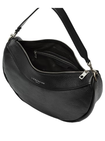 LIEBESKIND BERLIN Leder-Schultertasche in Schwarz - (B)37,5 x (H)24,5 x (T)13 cm