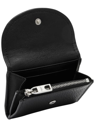 LIEBESKIND BERLIN Leder-Geldbörse "Louisa" in Schwarz - (B)11 x (H)8 x (T)2,5 cm
