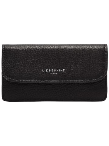 LIEBESKIND BERLIN Leder-Geldbörse "Slam" in Schwarz - (B)18,5 x (H)9,5 x (T)2,5 cm