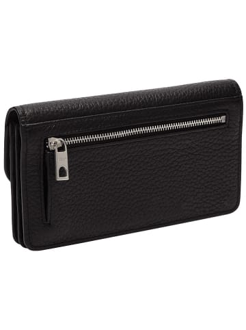 LIEBESKIND BERLIN Leder-Geldbörse "Slam" in Schwarz - (B)18,5 x (H)9,5 x (T)2,5 cm