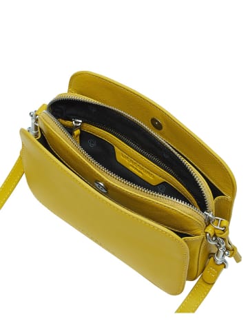 LIEBESKIND BERLIN Leder-Umhängetasche "Luka" in Gelb - (B)20,5 x (H)14,5 x (T)7 cm