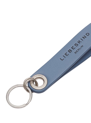 LIEBESKIND BERLIN Skórzany brelok w kolorze błękitnym - dł. 13 cm