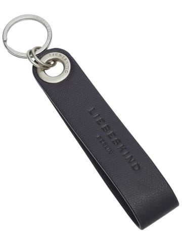 LIEBESKIND BERLIN Leder-Schlüsselring in Dunkelblau - (L)13 cm