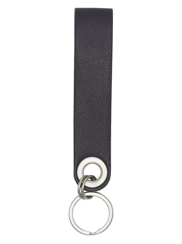 LIEBESKIND BERLIN Leder-Schlüsselring in Dunkelblau - (L)13 cm