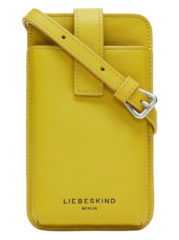 LIEBESKIND BERLIN Leren smartphonetas geel - (B)10 x (H)18 x (D)2,5 cm