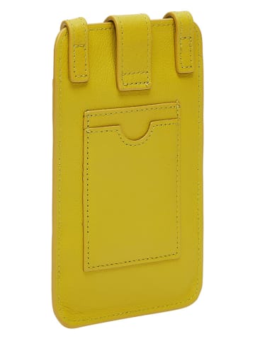 LIEBESKIND BERLIN Leren smartphonetas geel - (B)10 x (H)18 x (D)2,5 cm