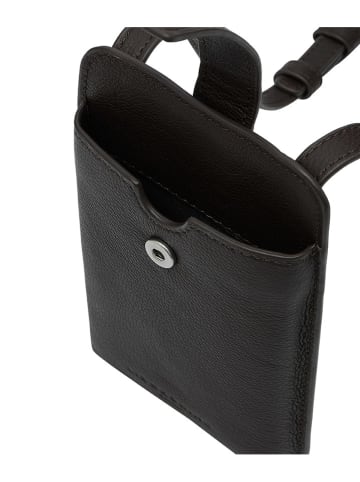 LIEBESKIND BERLIN Leren smartphonetas donkerbruin - (B)10 x (H)18 x (D)2,5 cm