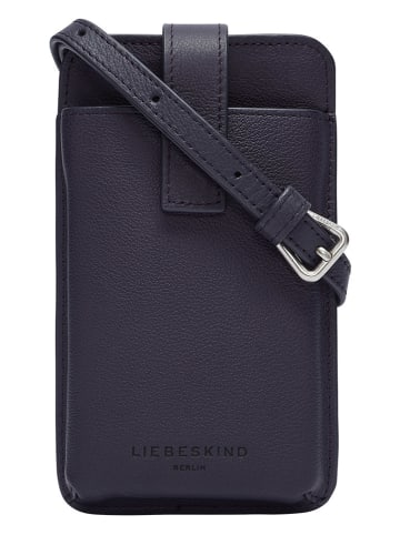 LIEBESKIND BERLIN Leder-Handytasche in Dunkelblau - (B)10 x (H)18 x (T)2,5 cm