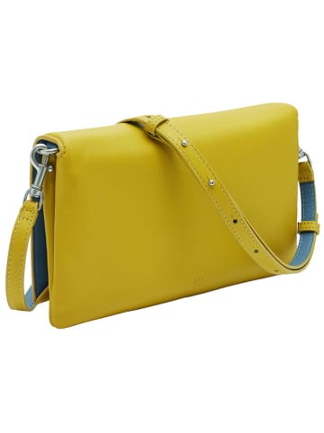 LIEBESKIND BERLIN Leren schoudertas geel - (B)27,5 x (H)17 x (D)2 cm