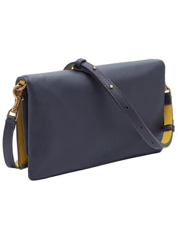 LIEBESKIND BERLIN Leren schoudertas donkerblauw - (B)27,5 x (H)17 x (D)2 cm