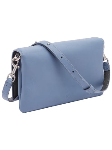 LIEBESKIND BERLIN Leder-Umhängetasche in Hellblau - (B)22 x (H)13,5 x (T)2 cm