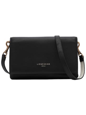 LIEBESKIND BERLIN Leder-Umhängetasche in Schwarz/ Weiß - (B)22 x (H)13,5 x (T)2 cm
