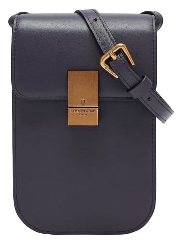LIEBESKIND BERLIN Leren smartphonetas donkerblauw - (B)11 x (H)19 x (D)2 cm