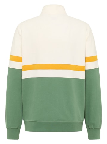 Mustang Sweatvest crème/groen/oranje