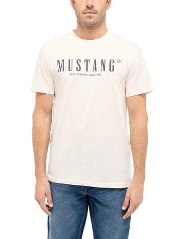 Mustang Koszulka w kolorze kremowym