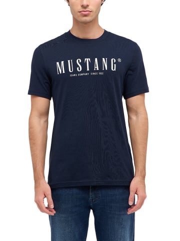 Mustang Koszulka w kolorze granatowym