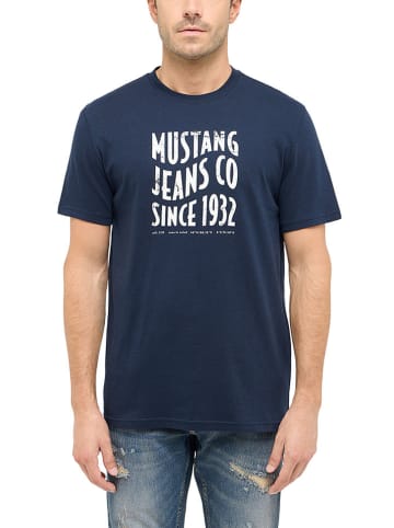 Mustang Koszulka w kolorze granatowym