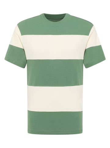 Mustang Shirt groen/crème