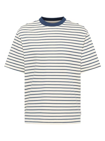 Mustang Shirt in Weiß/ Blau