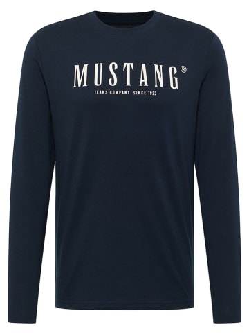 Mustang Koszulka w kolorze granatowym