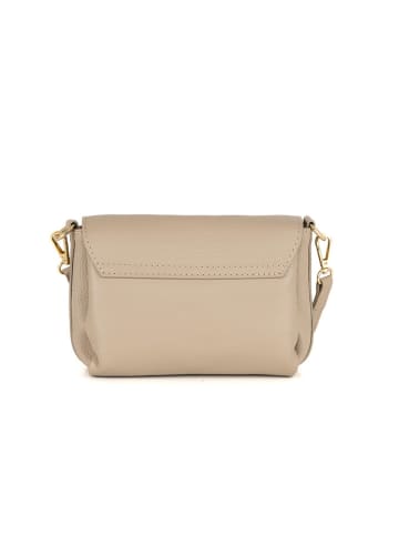 Anna Morellini Leder-Umhängetasche "Matalia" in Beige - (B)22 x (H)17 x (T)9 cm