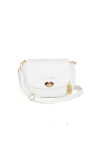 Anna Morellini Leren schoudertas "Iseppa" wit - (B)24 x (H)21 x (D)9 cm