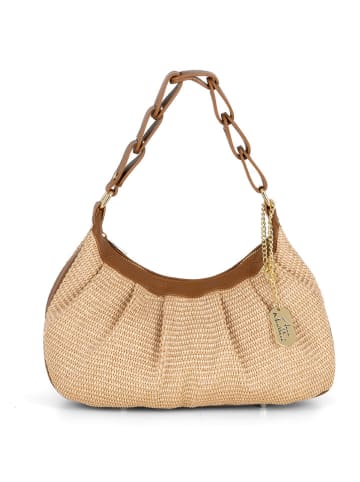 Anna Morellini Henkeltasche "Santina" in Beige - (B)20 x (H)17 x (T)8 cm