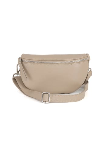Anna Morellini Leren borstbuidel "Agnese" beige - (B)23 x (H)15 x (D)1 cm